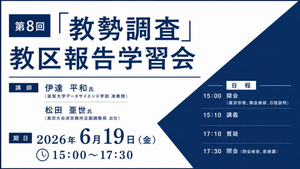 第8回「教勢調査」教区報告学習会の開催について